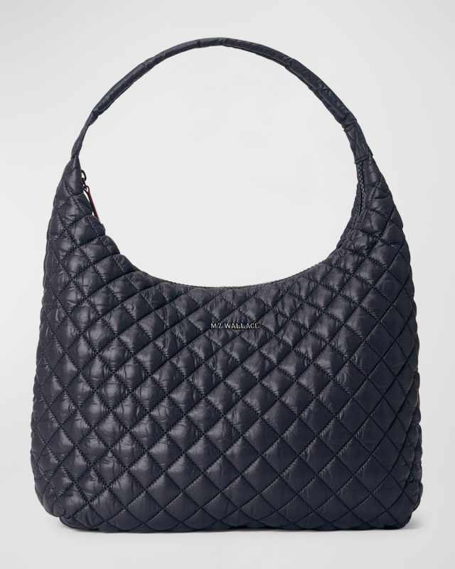 Metro Large Quilted Nylon Shoulder Bag
